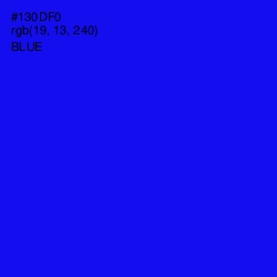 #130DF0 - Blue Color Image