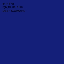 #131F78 - Deep Koamaru Color Image