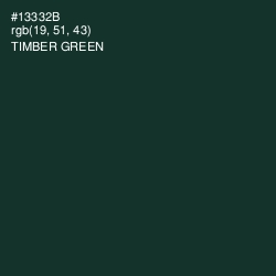 #13332B - Timber Green Color Image