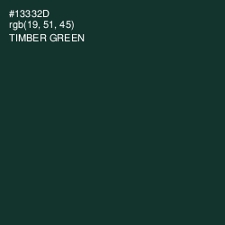 #13332D - Timber Green Color Image