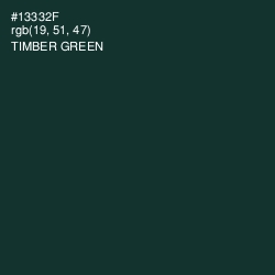 #13332F - Timber Green Color Image