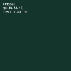 #13352B - Timber Green Color Image