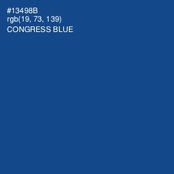 #13498B - Congress Blue Color Image