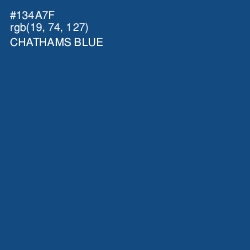 #134A7F - Chathams Blue Color Image