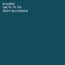 #134B5D - Deep Sea Green Color Image