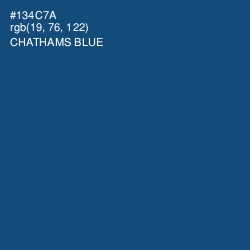 #134C7A - Chathams Blue Color Image