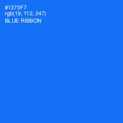 #1370F7 - Blue Ribbon Color Image