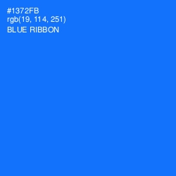 #1372FB - Blue Ribbon Color Image
