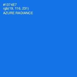 #1374E7 - Azure Radiance Color Image