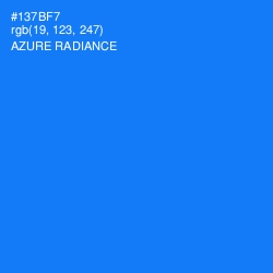 #137BF7 - Azure Radiance Color Image