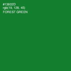 #13802D - Forest Green Color Image