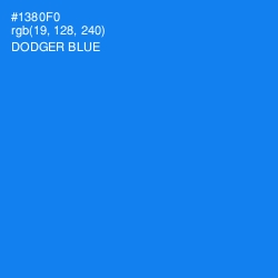 #1380F0 - Dodger Blue Color Image