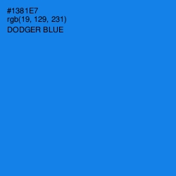 #1381E7 - Dodger Blue Color Image