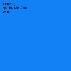 #1381F6 - Dodger Blue Color Image