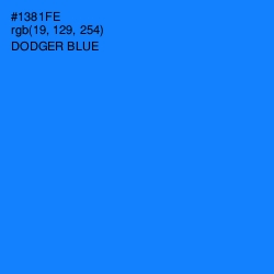 #1381FE - Dodger Blue Color Image