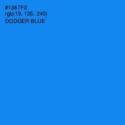 #1387F0 - Dodger Blue Color Image