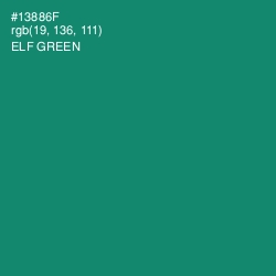 #13886F - Elf Green Color Image