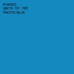 #1389C0 - Pacific Blue Color Image