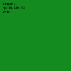 #138B1E - Forest Green Color Image