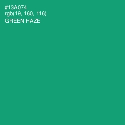 #13A074 - Green Haze Color Image