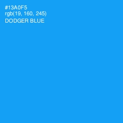 #13A0F5 - Dodger Blue Color Image