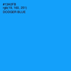 #13A0FB - Dodger Blue Color Image