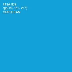 #13A1D9 - Cerulean Color Image