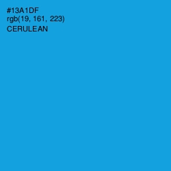 #13A1DF - Cerulean Color Image