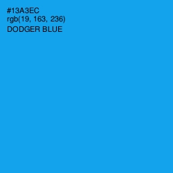 #13A3EC - Dodger Blue Color Image