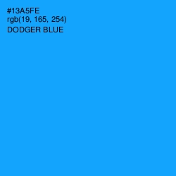 #13A5FE - Dodger Blue Color Image
