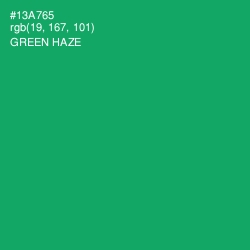 #13A765 - Green Haze Color Image