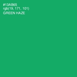 #13AB65 - Green Haze Color Image