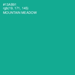 #13AB91 - Mountain Meadow Color Image
