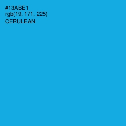 #13ABE1 - Cerulean Color Image