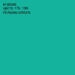 #13B39E - Persian Green Color Image