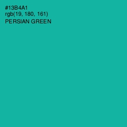 #13B4A1 - Persian Green Color Image