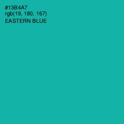 #13B4A7 - Eastern Blue Color Image