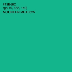 #13B68C - Mountain Meadow Color Image