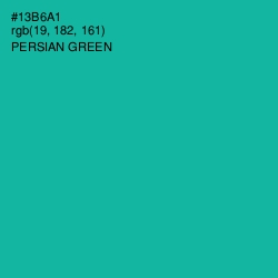 #13B6A1 - Persian Green Color Image