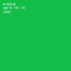 #13BE48 - Jade Color Image