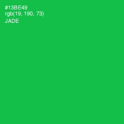 #13BE49 - Jade Color Image