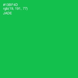 #13BF4D - Jade Color Image