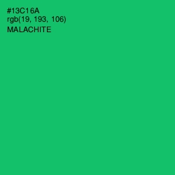 #13C16A - Malachite Color Image