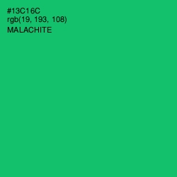 #13C16C - Malachite Color Image