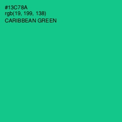 #13C78A - Caribbean Green Color Image