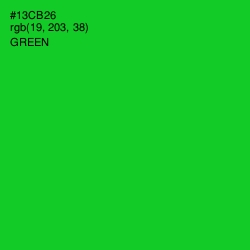 #13CB26 - Green Color Image