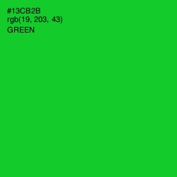 #13CB2B - Green Color Image