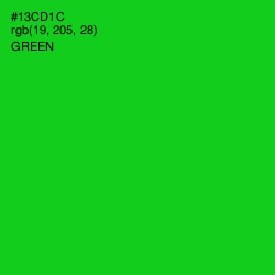 #13CD1C - Green Color Image