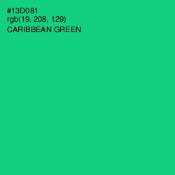 #13D081 - Caribbean Green Color Image