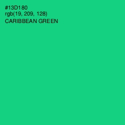 #13D180 - Caribbean Green Color Image